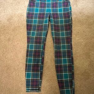 Plaid Trousers in Blue and Red